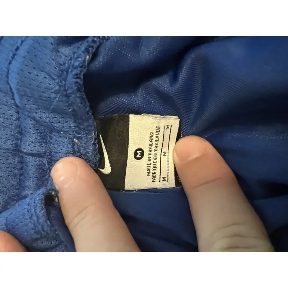 VTG Nike Blue Basketball Swoosh Gym Shorts Mens M Athletic Performance